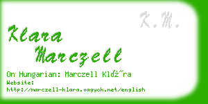 klara marczell business card